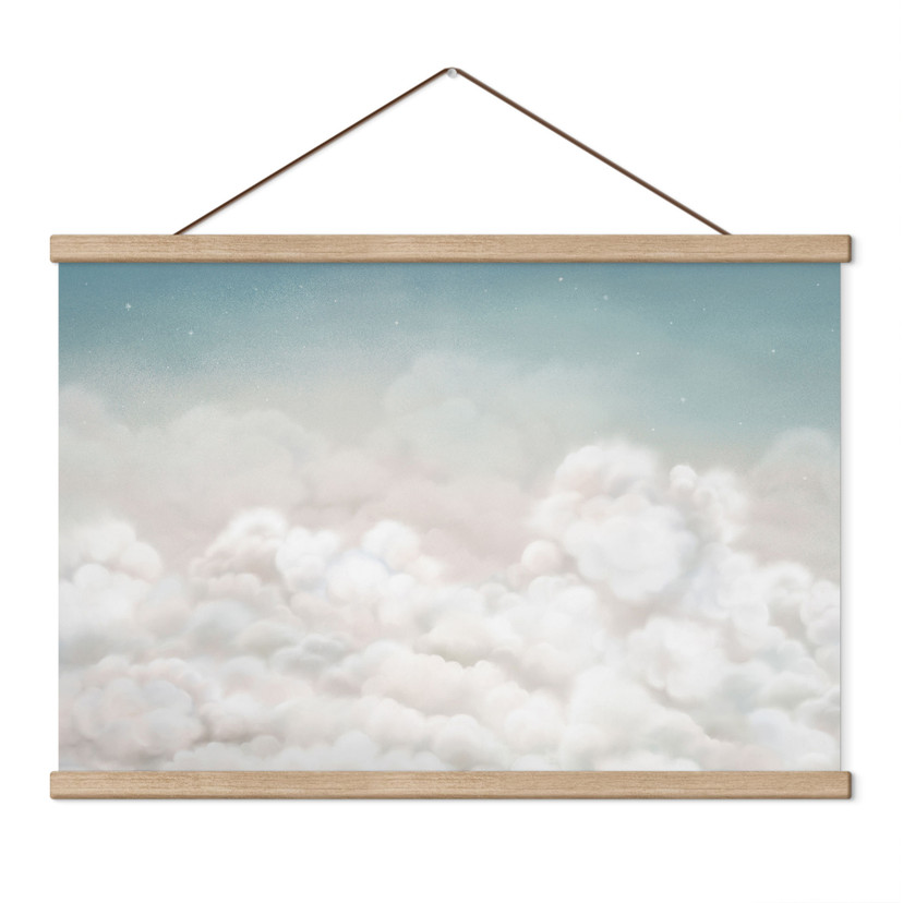 Chambre d'enfant Affiche textile Nuages paisibles - Oliver Robins