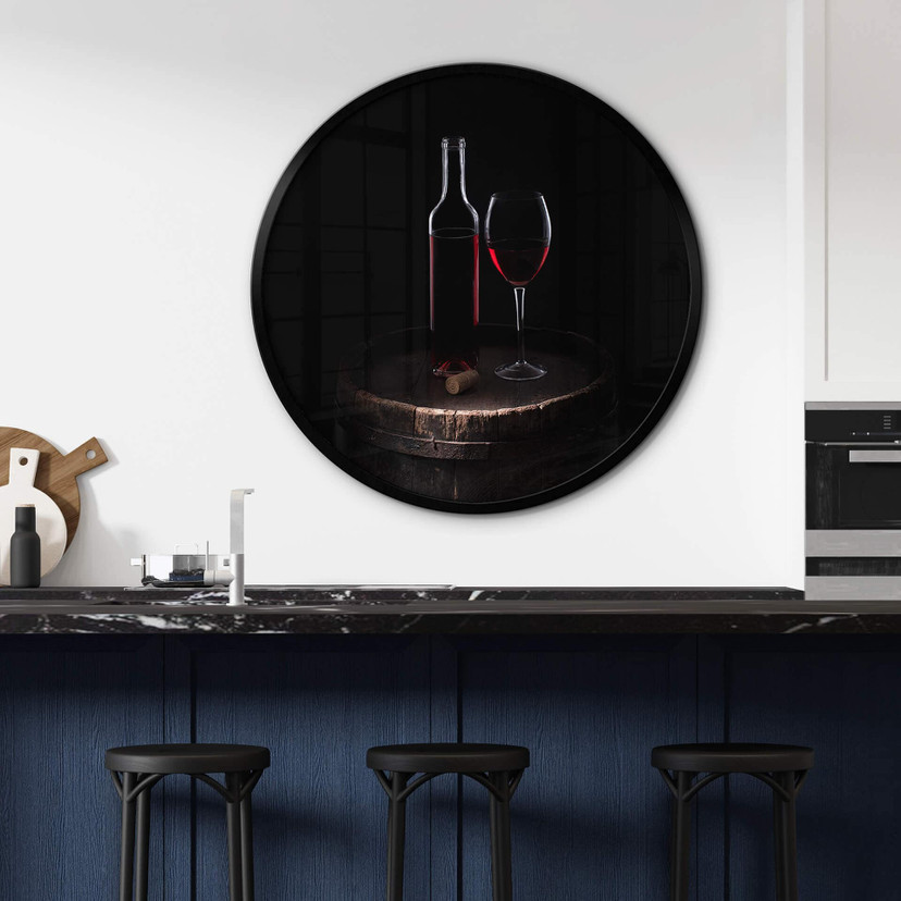 Plakat Perfoncio - Czerwone wino dla koneserów - Okrągły
