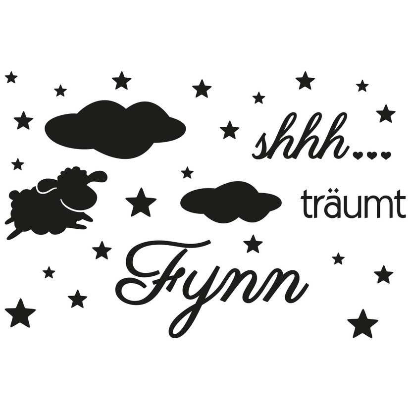 Wandtattoo + Name träumt
