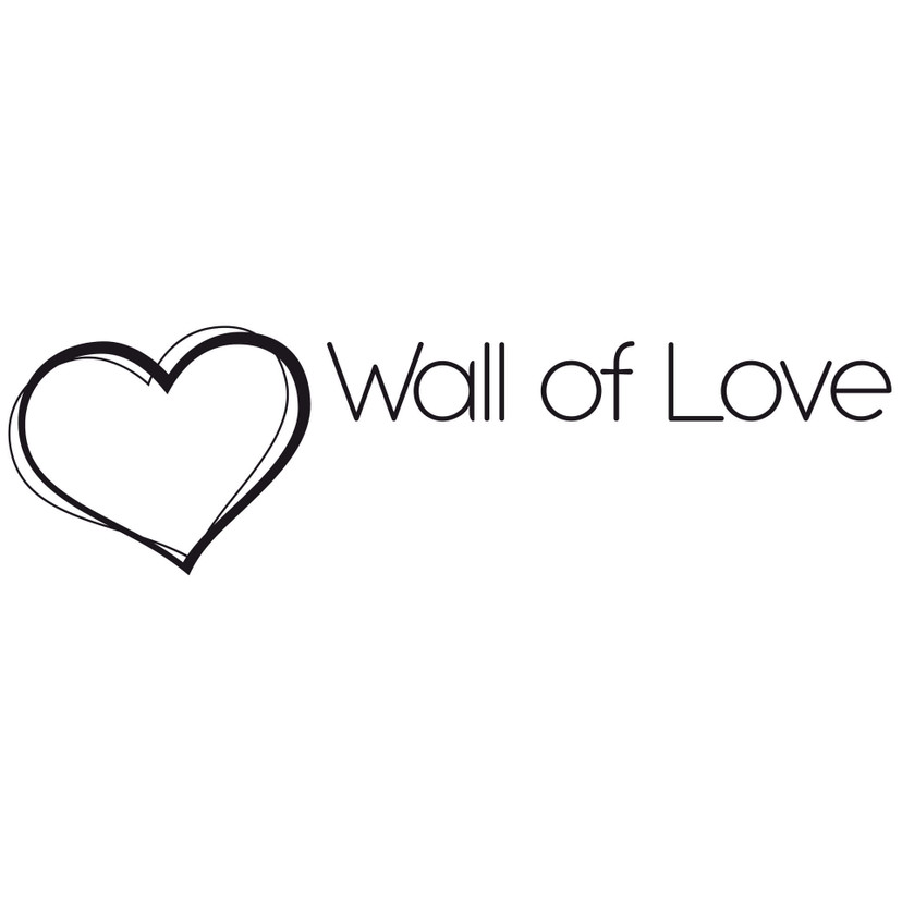 Sticker mural - Wall of Love incl. 3 cadres photos