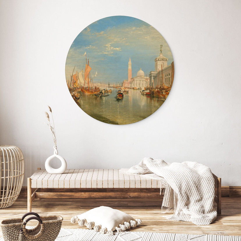 Obraz drewniany Turner - Wenecja, Dogana i S. Giorgio Maggiore - Okrągły