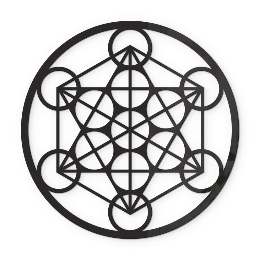 Akrylowa kostka dekoracyjna Metatron - okrągła