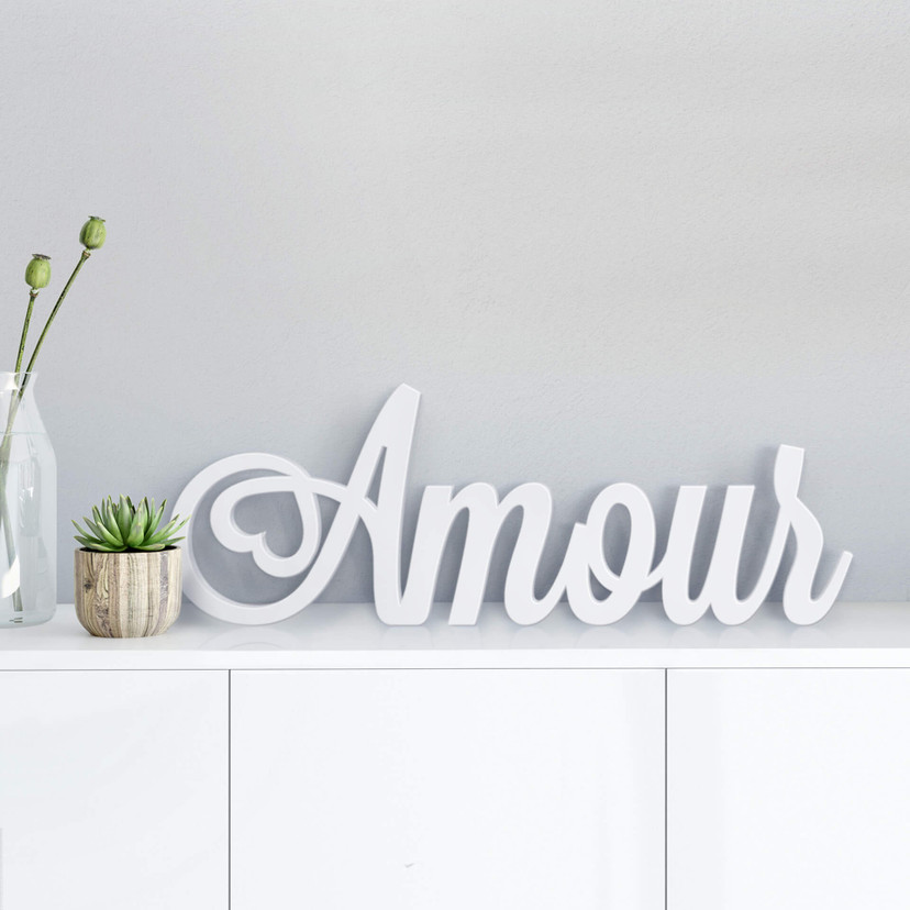 Litery ozdobne 3D Amour