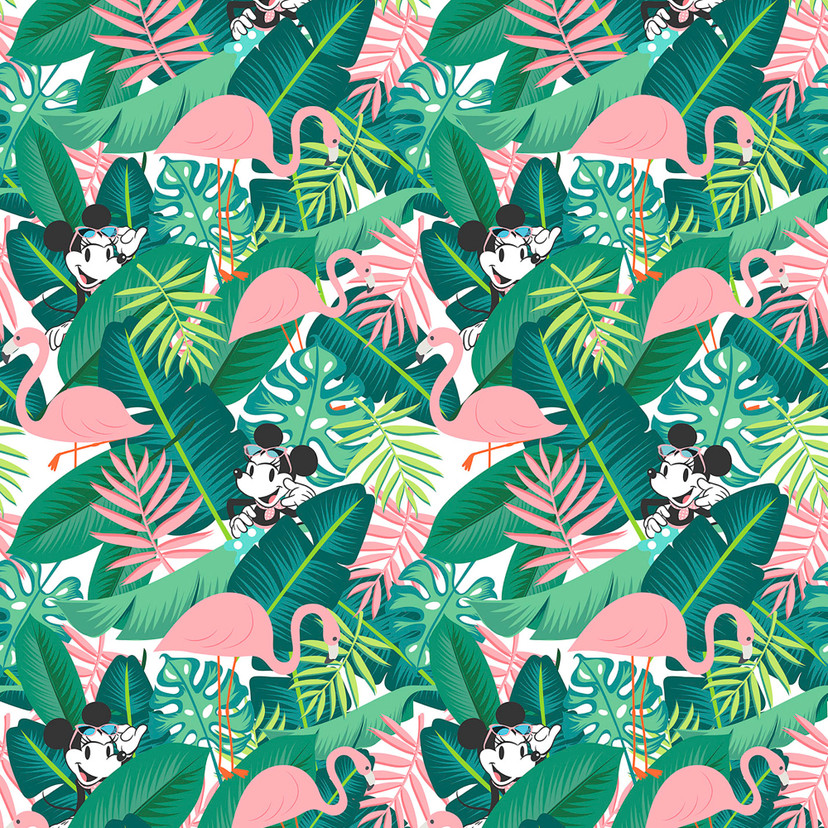 Non-woven tapet - Minnie Tropical - 200 x 280 cm