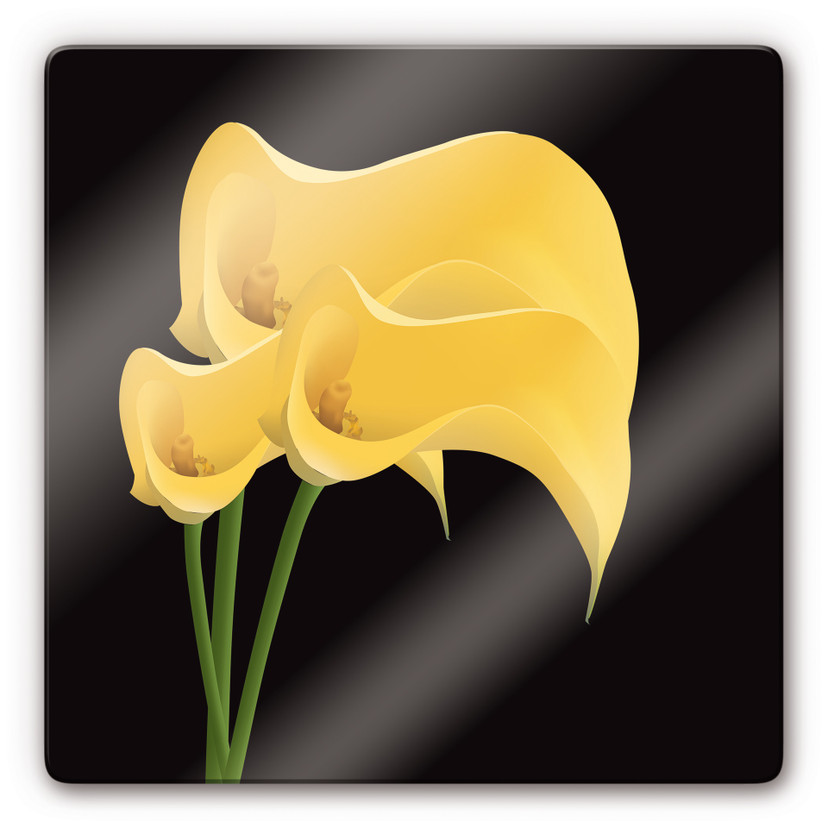 Glasbillede - Calla Lilje 2