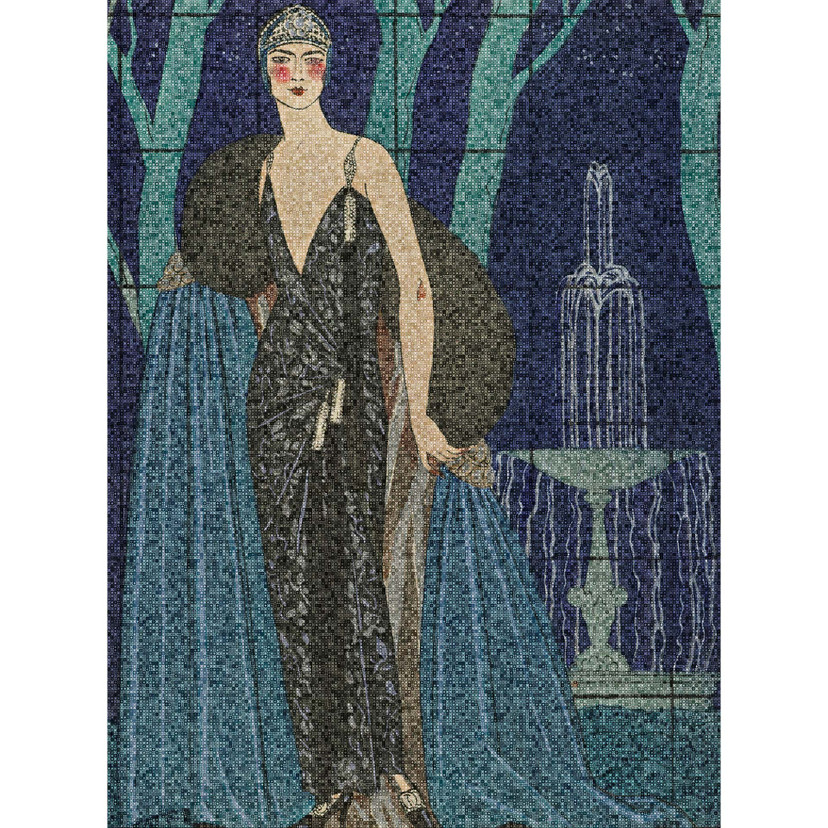 Livingwalls Paredes de Patel 3 Scala 3 papel pintado mural morado, azul, verde, beige