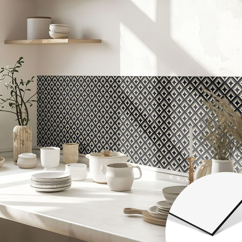 Rivestimento cucina Ornamenti nero-beige - Treechild