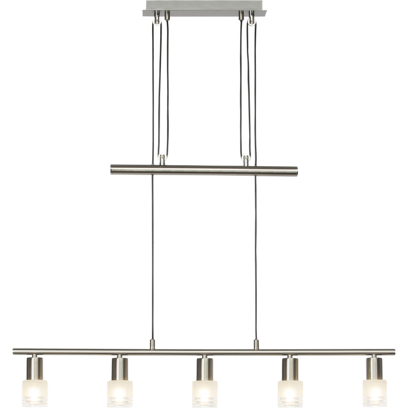 Pendelleuchte Lana, metallic, 4, 173 x 90,5 cm, Glas Pendellampe
