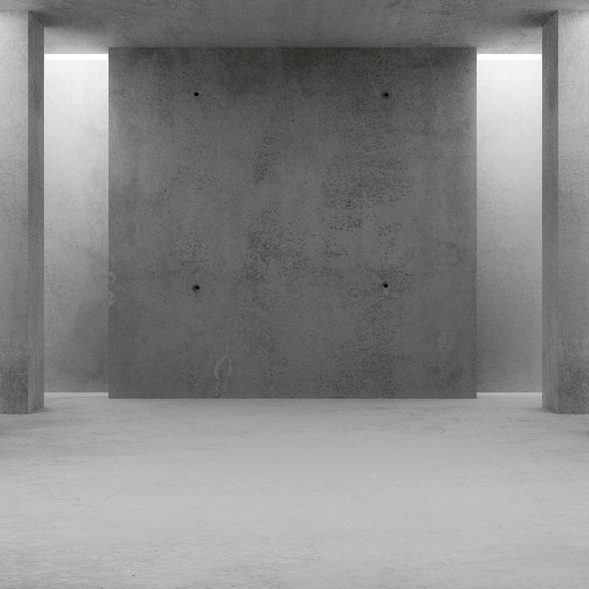 Concretelook GreyCoridor papier peint gris noir - papier peint intissé Designwalls 2 - 2,55 x 3,5 m