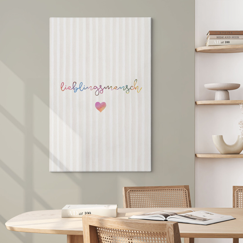 Leinwandbild Lieblingsmensch mit Herz