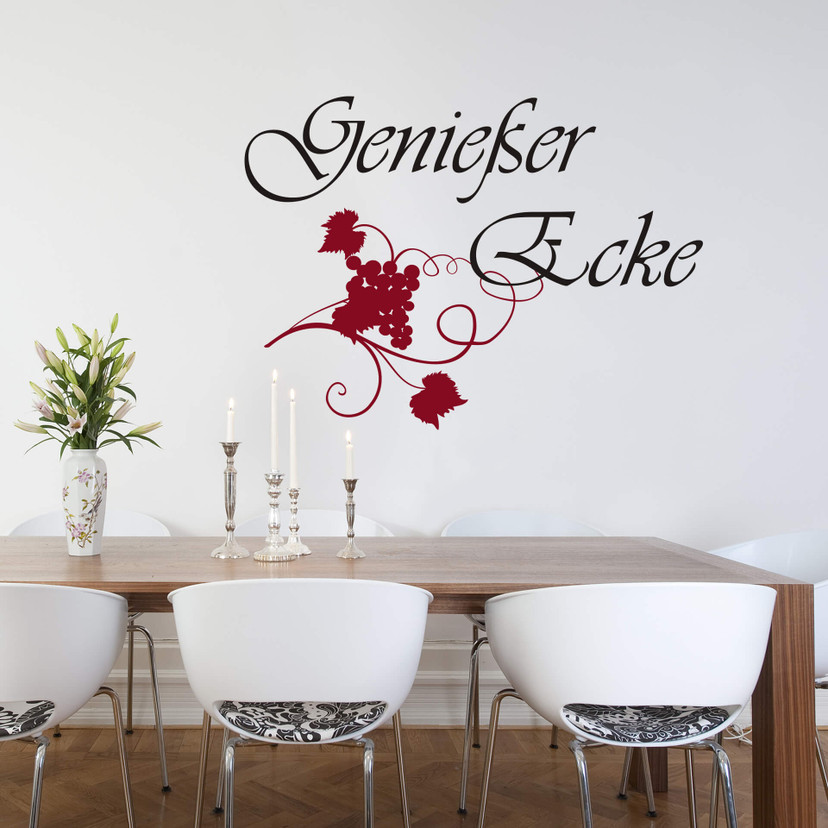 Wandtattoo Genießer Ecke 3 (2-farbig)