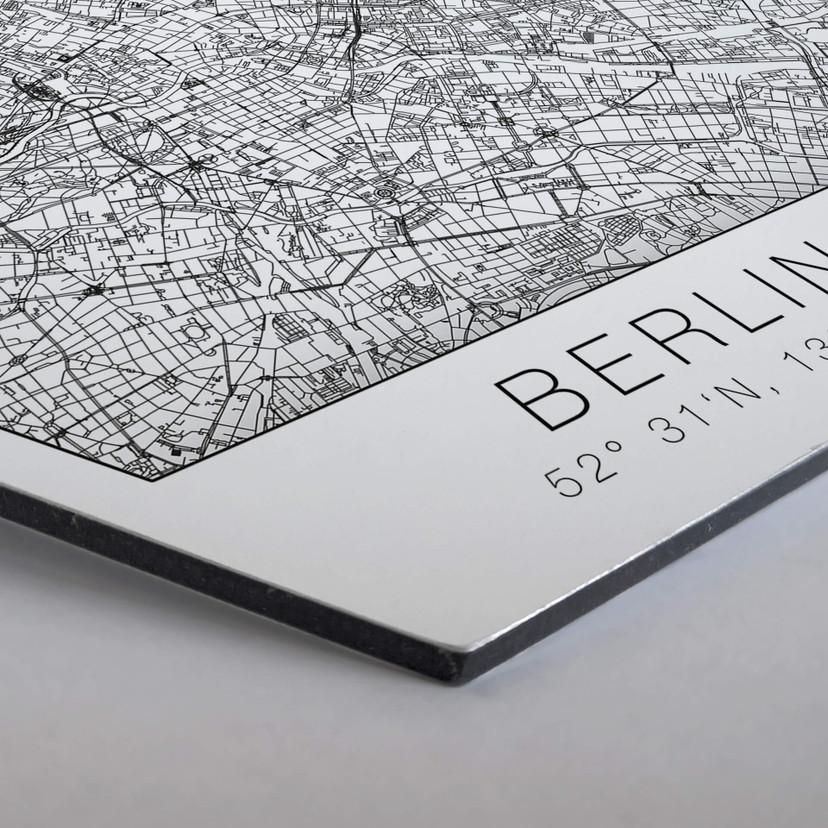Hexagon - Alu-Dibond - Map of Berlin