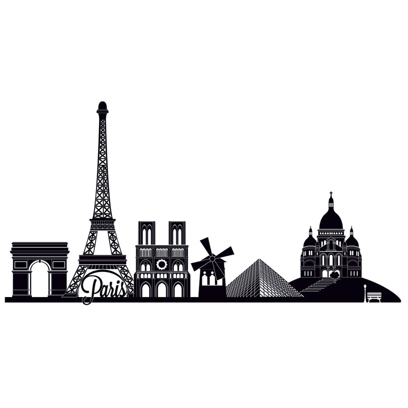 Wallsticker Paris Skyline 2