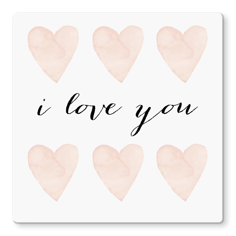 Glasschilderij Confetti & Cream – I Love You