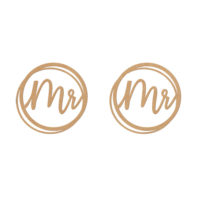 Napis ślubny Mr and Mr - MDF nature