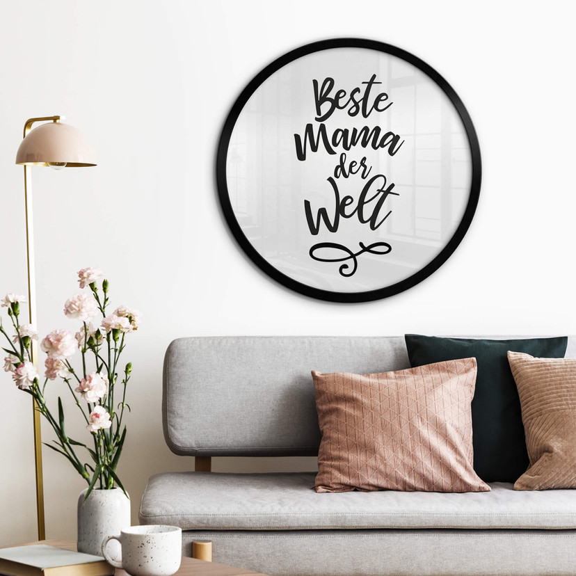 Poster Beste Mama der Welt - Rund