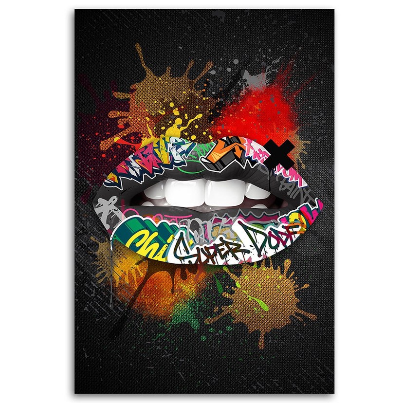 Canvasbillede, Mouth Pop Art