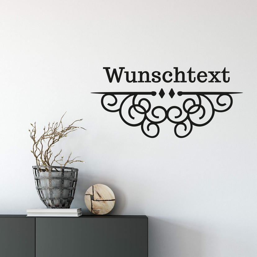 Wallsticker -  + Navn Ornament