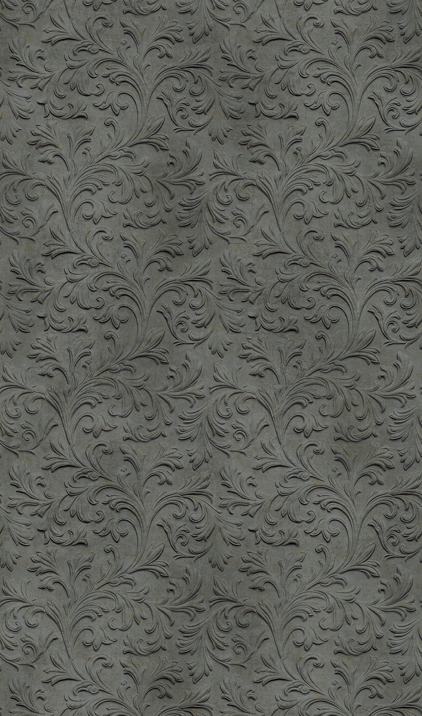 Damask mønstret fototapet antracit,Ornamental 2.70 x 1.59 m