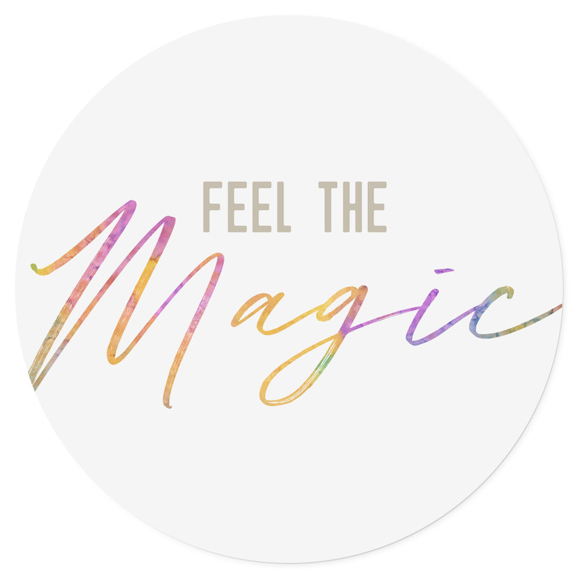 Naklejka na ścianę Feel the magic - okrągła