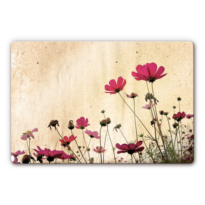Glasbillede - Blomstermark
