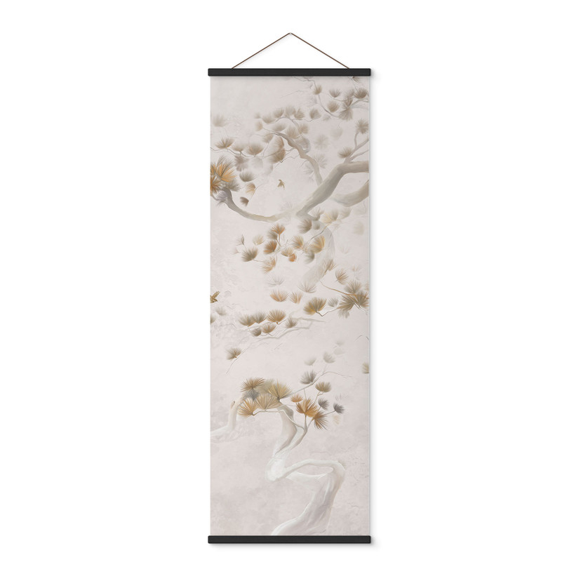 Textielposter Elegante dennenboom in Aziatische stijl - Ms Tiff - Panorama
