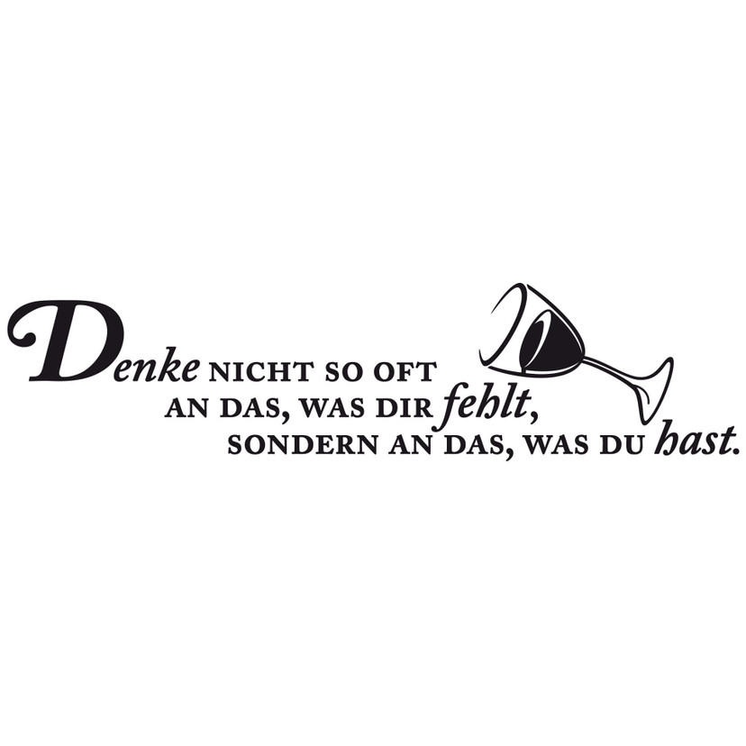 Wandtattoo Denke nicht so oft an...