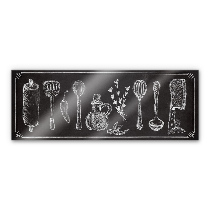 Tableau en verre acrylique - Rustic Kitchen - Panorama
