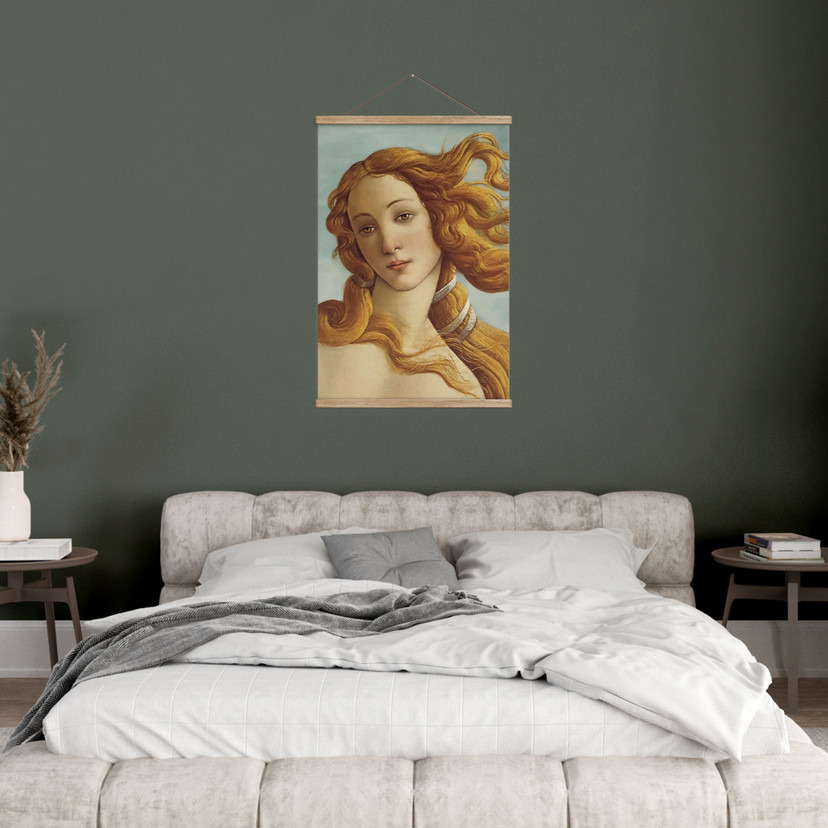 Tekstil plakat Portræt af Venus - inspireret af Botticelli