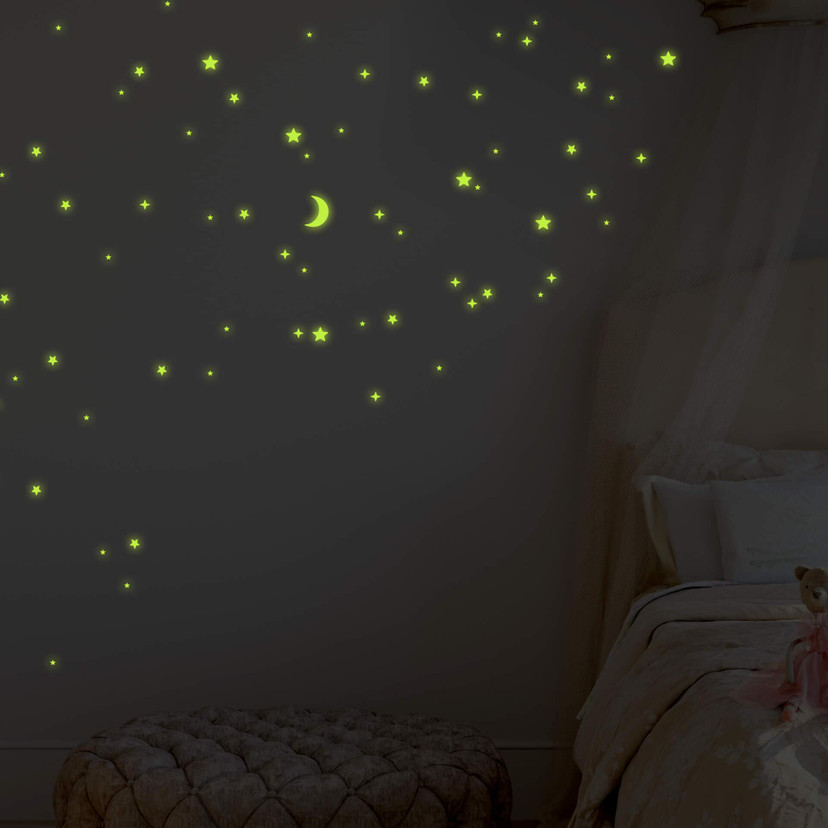 Wallsticker - Selvlysende stjerner
