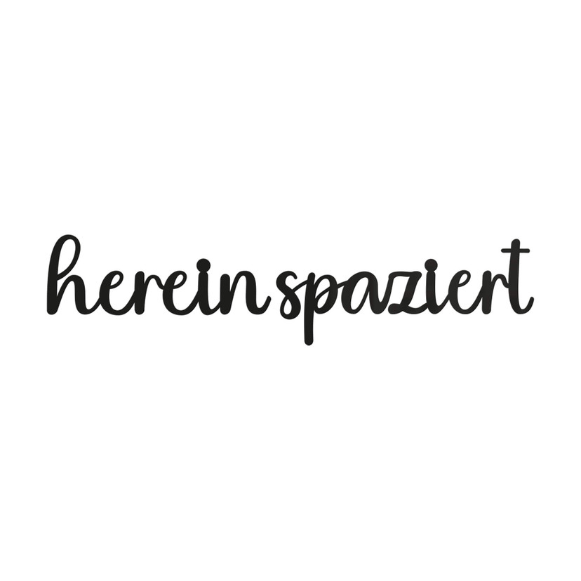 Acryldeko 3D-Schriftzug Hereinspaziert