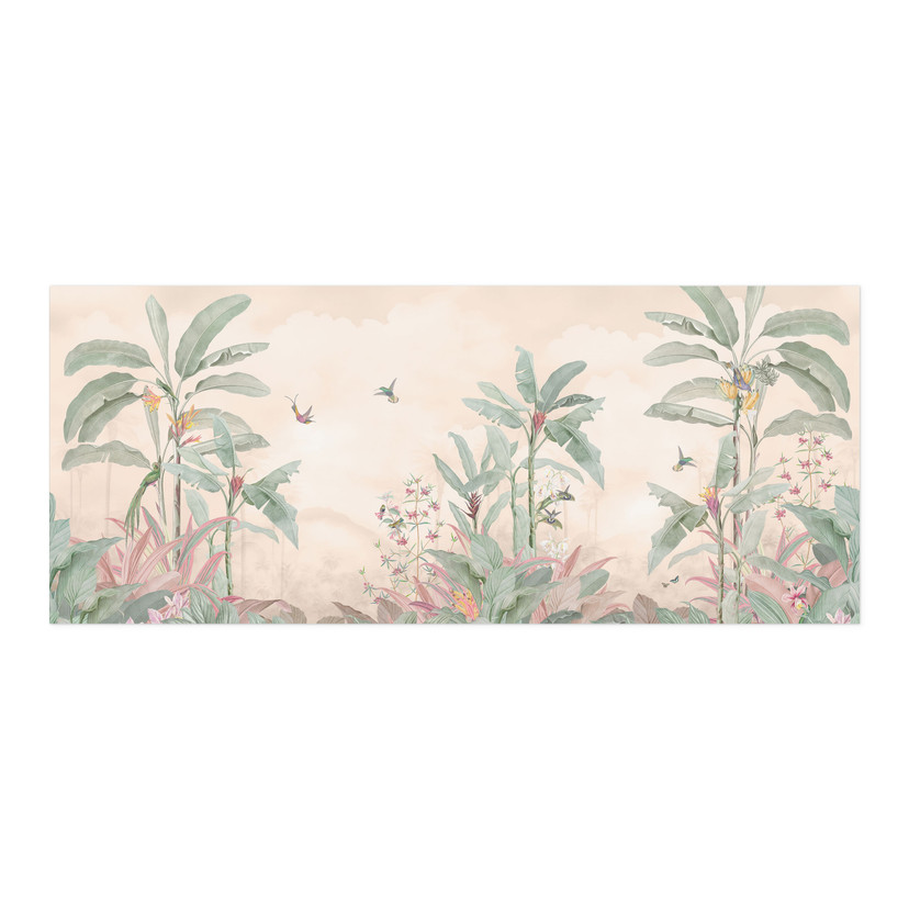 Panel ścienny do kuchni Tropikalna idylla z kolibrem morelowym - Bloomery Decor