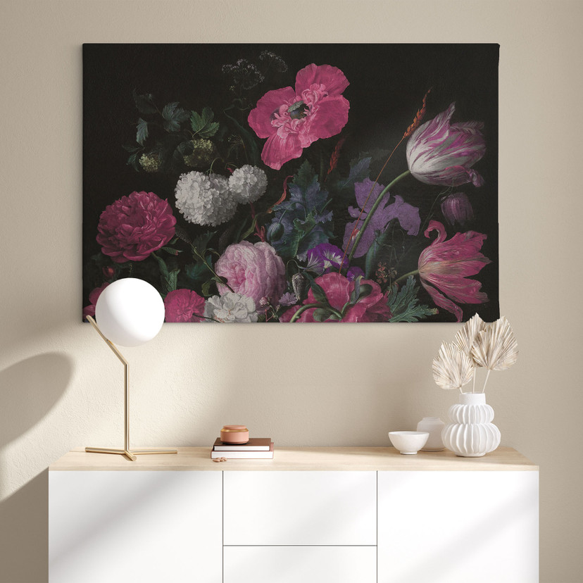 Leinwandbild Stillleben - Florales Bouquet im Mignon-Stil - Bloomery Decor