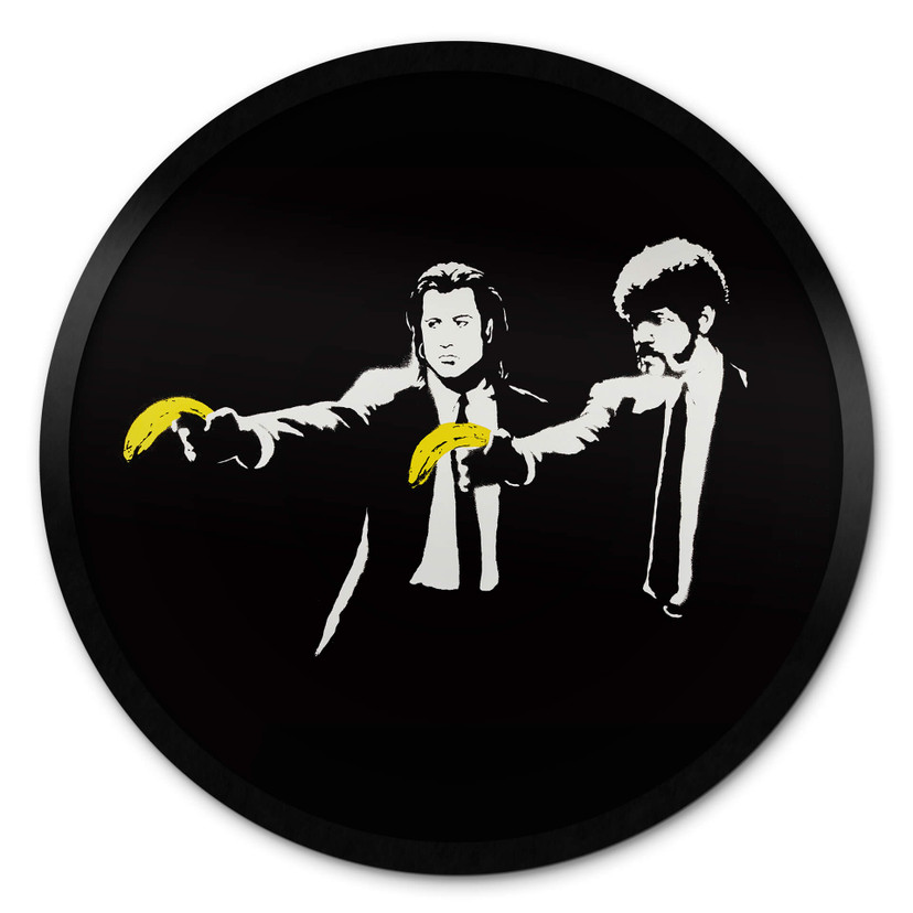 Plakat Banksy - Pulp Fiction - okrągły