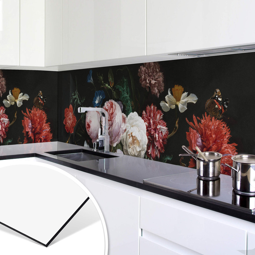 Rivestimento cucina de Heem - Natura morta con fiori