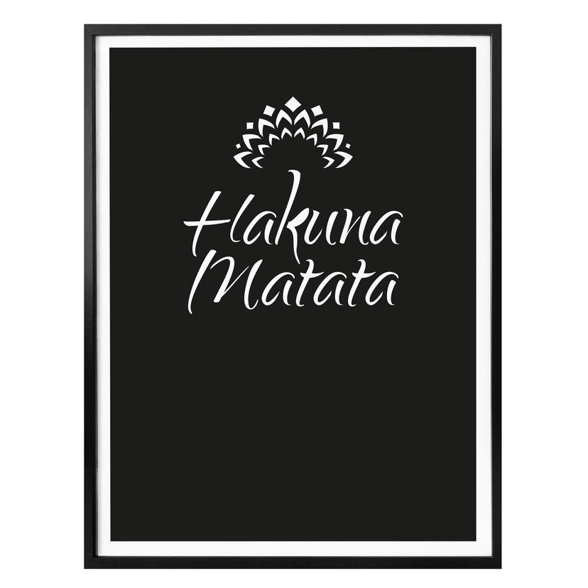 Plakat - Hakuna Matata z kwiatkiem
