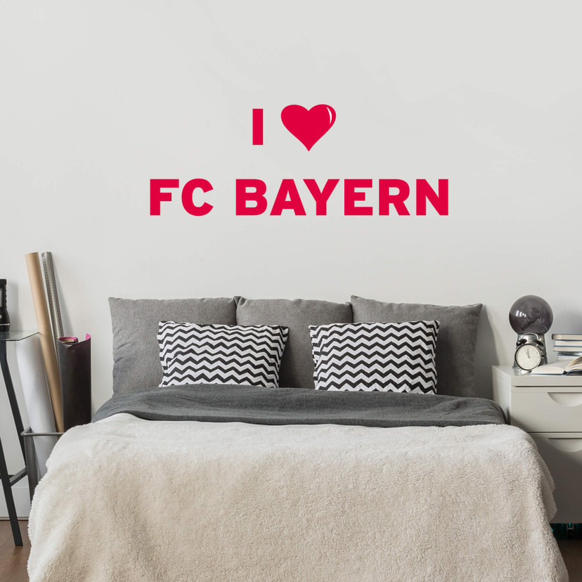 Wandtattoo I LOVE FC BAYERN