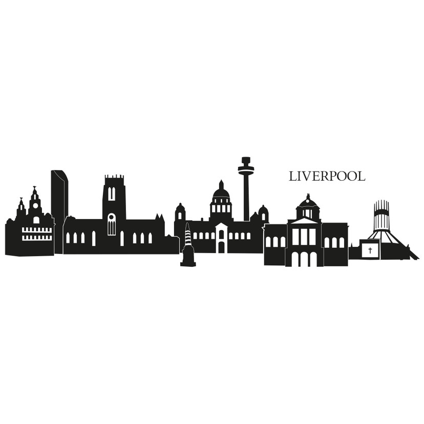 Wallsticker Liverpool Skyline