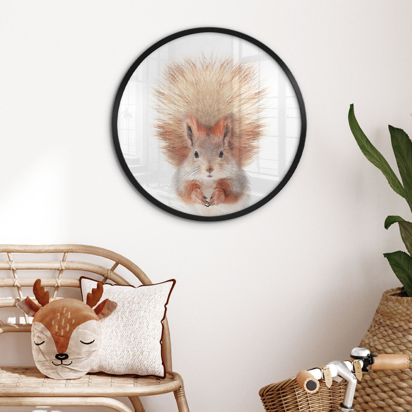 Poster Kleines Eichhörnchen - Sisi & Seb - Rund