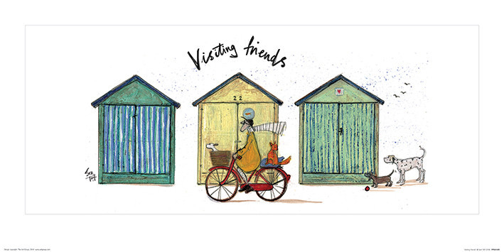 Plakat Sam Toft - Visiting Friends kunsttryk, Sam Toft (60 x 30 cm)