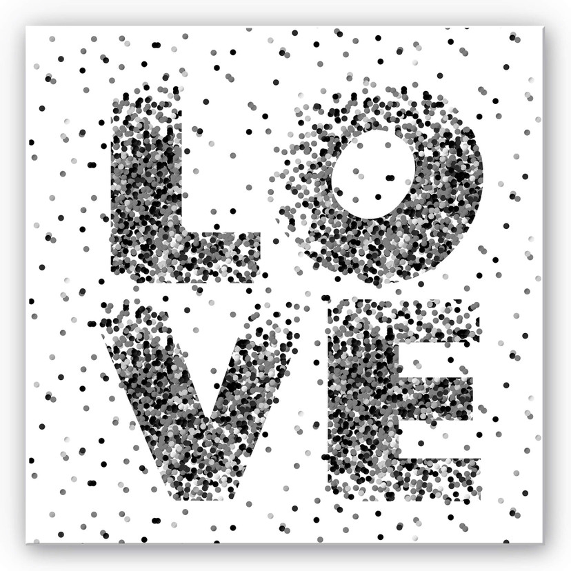 Tableau Forex - Confetti in Love - Format carré