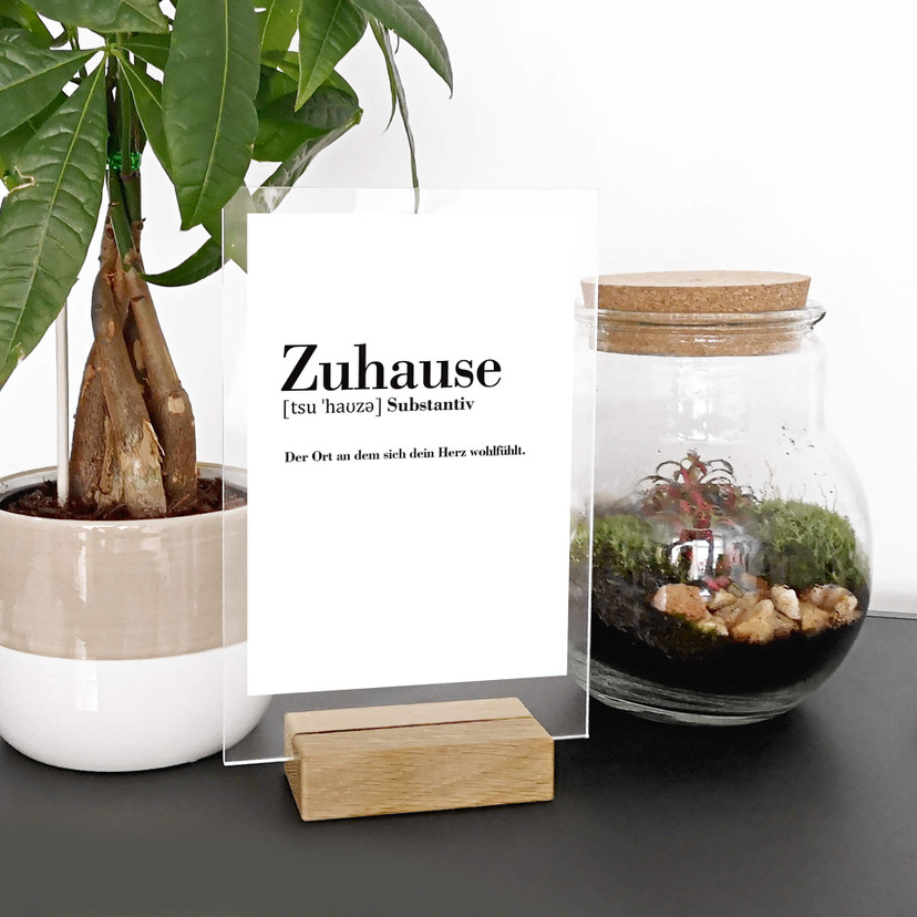 Tischaufsteller Grammatik - Zuhause