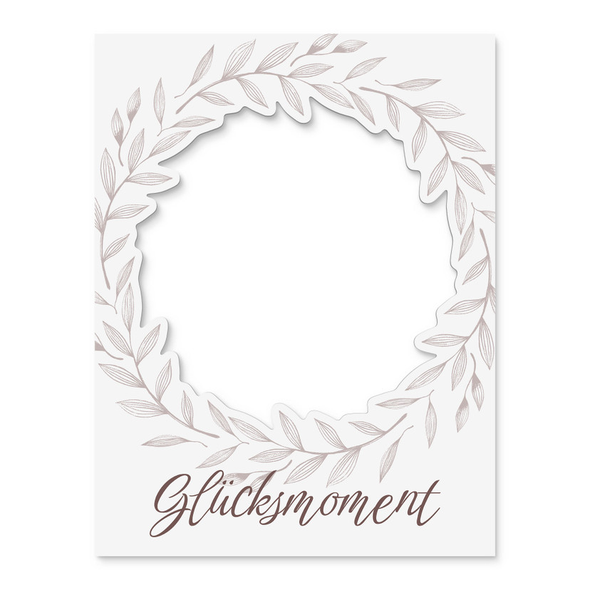 Fotorahmen Hochzeit Blätteroptik - personalisierbar