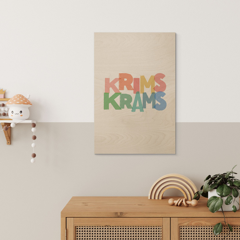 Holzbild Krimskrams