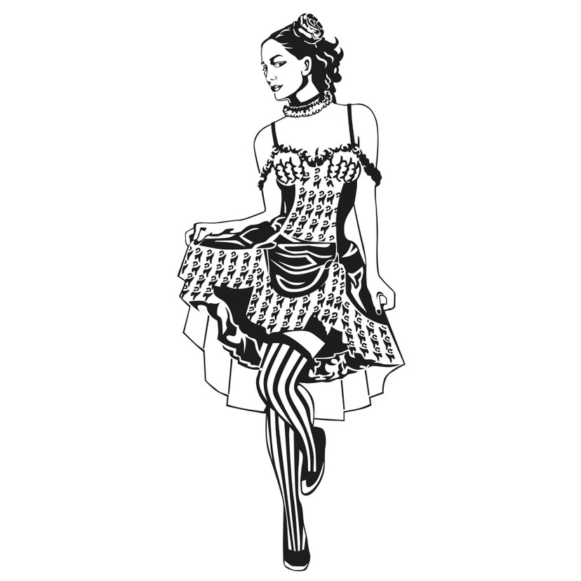 Wallsticker Cancan Danser