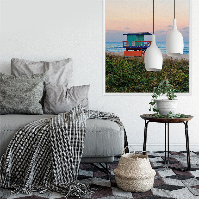 Muurprints Reddingshuisje Miami