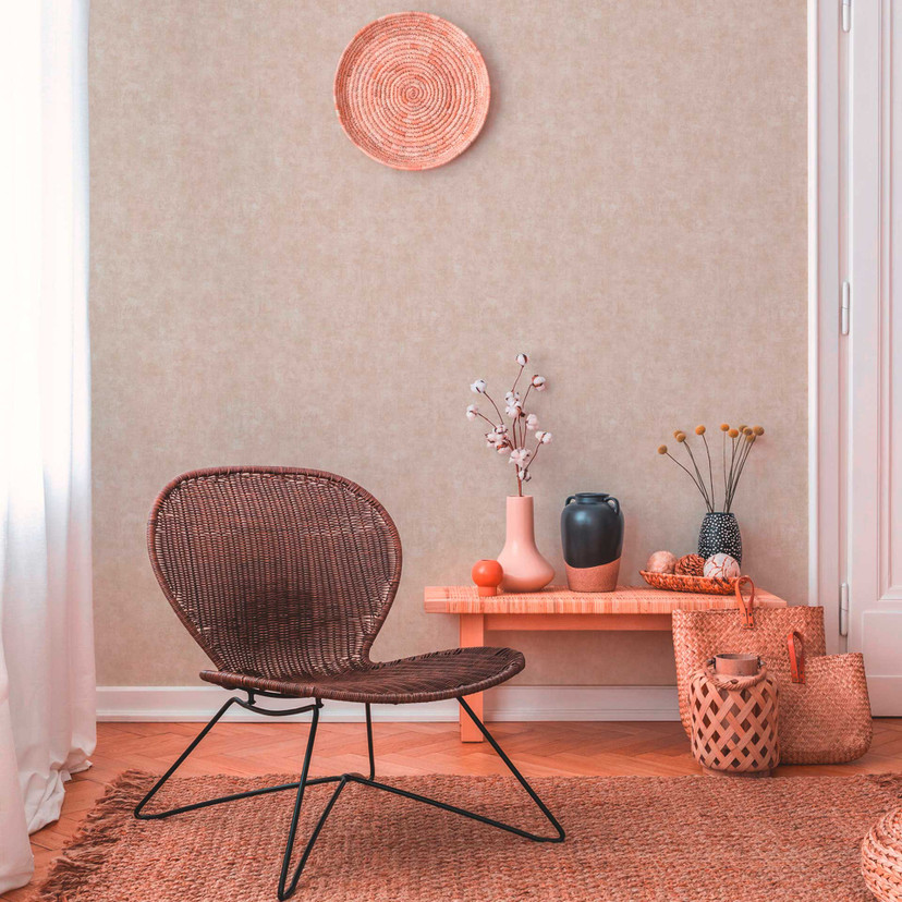 Almindeligt tapet creme beige - tapet køkken - non-woven tapet stue gang