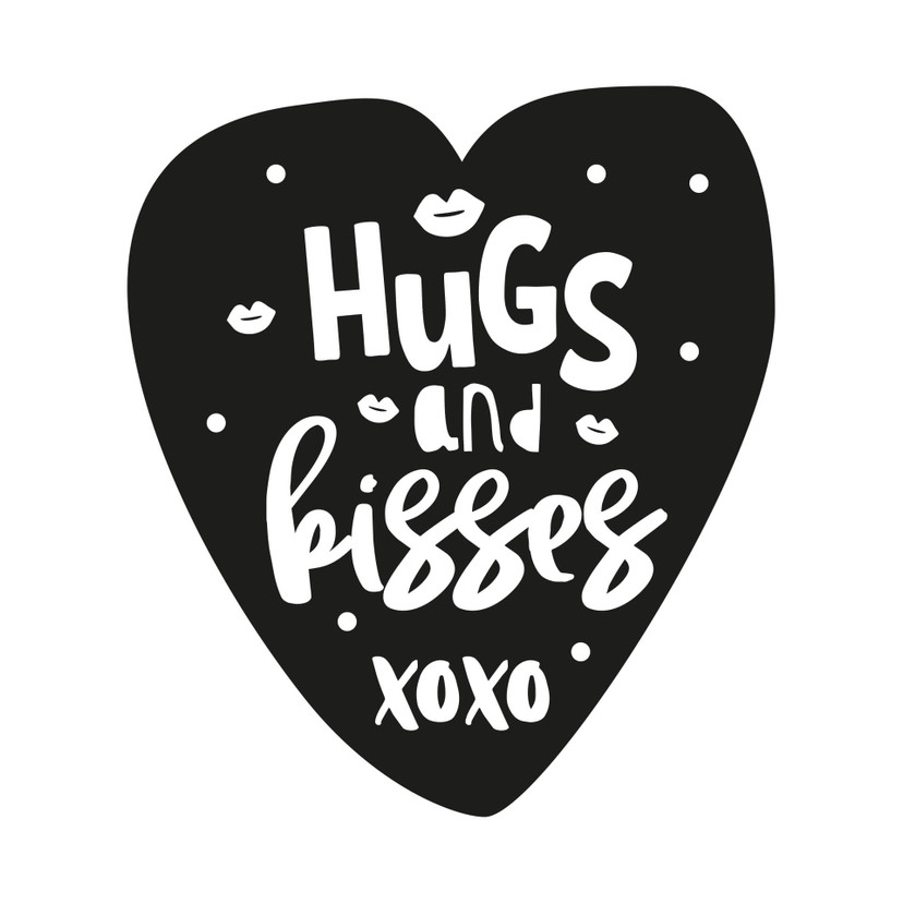 Muursticker Hugs and Kisses
