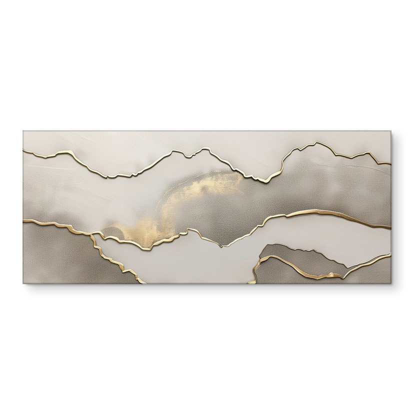 Rivestimento cucina Paesaggio astratto con colori metallici - Alma