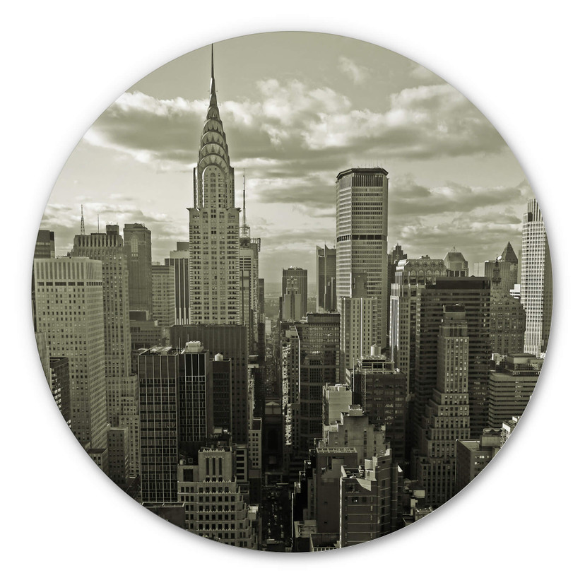 Tableau en Alu-Dibond Manhattan 2 - Rond